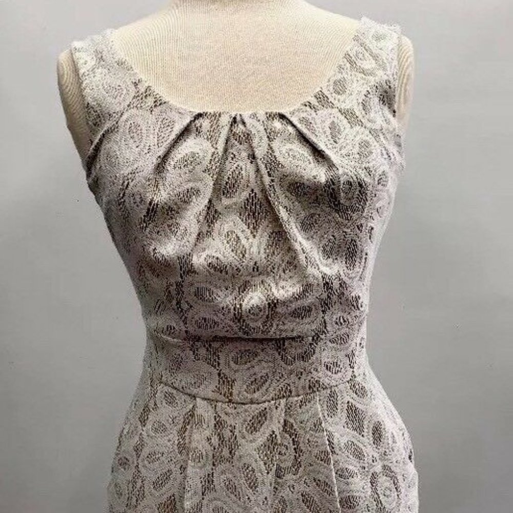 MONACO Off White Knit Lace Overlay Blush Lining